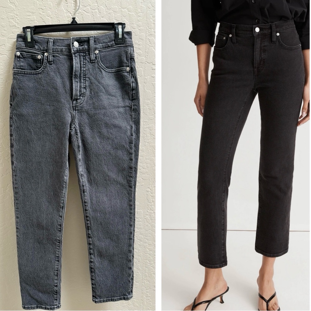 Madewell Gray Straight Leg Jeans